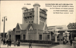 CPA Paris, Exposition Des Arts Decoratifs 1925, Pavillon De Société De L'Art Appliqué Aux Métiers - Andere & Zonder Classificatie