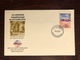 DOMINICAN REP. FDC COVER 1987 YEAR OPHTHALMOLOGY BLINDNESS HEALTH MEDICINE STAMPS - Repubblica Domenicana