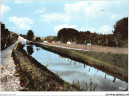 AFCP4-58-0445 - CLAMECY - Nièvre - Le Terrain De Camping Du Pont - Picot Et Le Canal Du Nivernais  - Clamecy