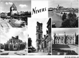 AFCP3-58-0347 - NEVERS - Nièvre - Tour De La Cathédrale Saint-cyr - La Porte Du Croux XIe S - Le Pont Sur La Loire  - Nevers