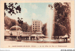 AFCP1-58-0108 - SAINT-HONORE-LES-BAINS - Nièvre - Le Jet D'eau Du Parc Et L'établissement  - Saint-Honoré-les-Bains