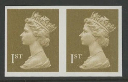 1997 1st Gold (2 Bands) Imperforate Pair. Fine Unmounted Mint. SG 1668a Cat £175 - Non Dentelés