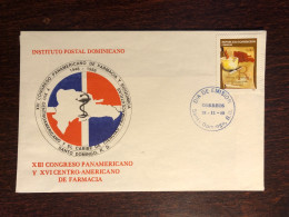DOMINICAN REP. FDC COVER 1988 YEAR PHARMACY PHARMACOLOGY HEALTH MEDICINE STAMPS - República Dominicana