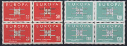 Europa Cept 1963 Turkey 2v Bl Of 4 ** Mnh (59963) - 1963