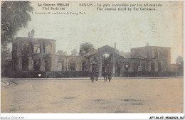 AFTP6-60-0591 - SENLIS - La Gare Incendiée Par Les Allemands - Senlis