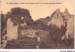 AFTP6-60-0593 - SENSILS  - Vieille Tour Du Chateau Henri IV Et Pavillon Gabrielle D'éstrées - Senlis