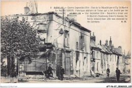 AFTP6-60-0570 - SENSILS - Guerre Septembre1914 - Rue De La Republique Et Eg St-martin - Senlis