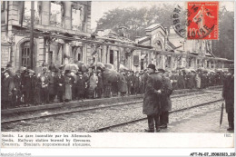 AFTP6-60-0562 - SENLIS - La Gare Incendié Par Les Allemands - Senlis