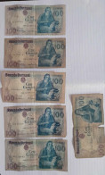 PORTUGAL - Notas Antigas 100 Escudos Bocage + Nota De 20 Escudos Gago Coutinho - Kiloware - Banknoten