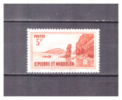 SAINT PIERRE  ET  MIQUELON   . N ° 186  .   5 F    . NEUF    * . SUPERBE . - Unused Stamps
