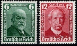 DR 1936 Nr. 604 - 605  Postfrisch  50 Jahre Kraftwagen - Used Stamps