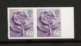 2003 England 68p Imperforate Horizontal Pair. Fine Unmounted Mint. SG EN16 Var. - Imperforated