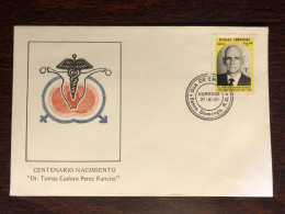DOMINICAN REP. FDC COVER 1991 YEAR DOCTOR RANCIER GYNECOLOGY OBSTETRICS HEALTH MEDICINE STAMPS - Dominicaine (République)