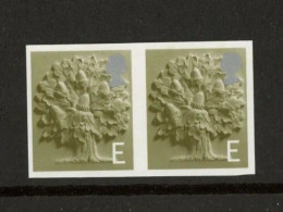 2003 England "E" Imperforate Horizontal Pair. Fine Unmounted Mint. SG EN8 Var. - Imperforated