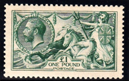 GRAN BRETAGNA 1913 WATERLOW £ 1 SG 404 DULL BLUE GREEN SUPERBLY FRESH MINT WONDERFULLY CENTRED FABUOLUS COLOUR - Neufs