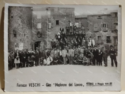 Italia Foto Fornace VESCHI Valle Aurelia ROMA. Gita "Madonna Del Lavoro" VITERBO 4 Maggio 1941. 24x18 Cm - Europa