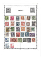 SUEDE 1 Page De Timbres Anciens  Oblitérés TT75 - Sammlungen