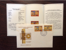 DOMINICAN REP. FDC COVER 1992 YEAR HOSPITAL HISTORIC HEALTH MEDICINE STAMPS - Dominican Republic