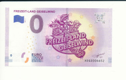 Billet Touristique 0 Euro - FREIZEIT-LAND GEISELWIND - XEGZ - 2019-1 - N° 6652 - Sonstige & Ohne Zuordnung