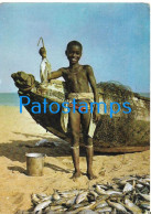 229407 AFRICA SAHARA SPAIN COSTUMES NATIVE FISH PUBLICITY TABLETAS DE SIQUALINE CIRCULATED TO ARGENTINA POSTCARD - Unclassified