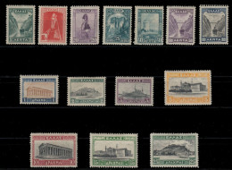Greece 1927 Landscapes Part I Complete Set MNH - Unused Stamps