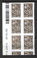 BH-18 Belle Variété Marianne De Lamouche N° 3754 ** NON DENTELE Et Coin Daté. A Saisir !!! - Unused Stamps