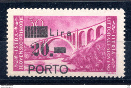 Istria Occ. Jugoslava - Segnatasse Lire 20 Su 30 Soprastampa Spostata - Andere & Zonder Classificatie