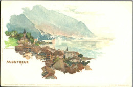 10575574 Montreux VD Montreux KuenstlerF. Voellmy Ungelaufen Ca. 1900 Montreux V - Sonstige & Ohne Zuordnung