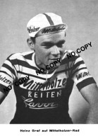 PHOTO CYCLISME REENFORCE GRAND QUALITÉ ( NO CARTE ), HEINZ GRAF TEAM MITTELHOLZER 1960 - Wielrennen