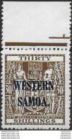 1948 Samoa 30s. Brown Fiscal Stamp MNH SG N. 211 - Otros & Sin Clasificación