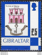 1977 Gibilterra £5 Coat Of Arms 1v. MNH SG N. 389a - Autres & Non Classés