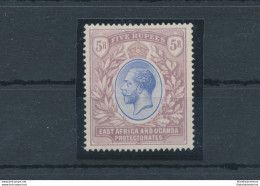 1921 East Africa And Uganda - Stanley Gibbons N. 74 - 5 Blue And Dull Purple - MNH** - Autres & Non Classés
