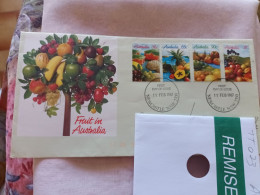 AUSTRALIE 1er Jour Enveloppe  Fruits Du 11.02.1987 - Sobre Primer Día (FDC)