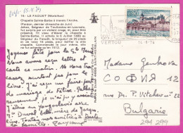 294299 / France - Le Faouet (Morbihan) Chapelle Sainte-Barb PC 1974 Paris USED 0.90 Fr. - Château De Gien Flamme Vertou - Briefe U. Dokumente