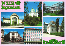VIENNA, ARCHITECTURE, TRAM STATION, CHURCH, PARK, CARS, AUSTRIA, POSTCARD - Other & Unclassified