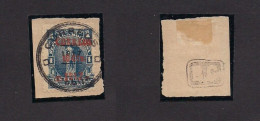 BOLIVIA. 1917. Yv 110º. Cobija Issue. 10cs M 1c Blue Red Ovptd On Piece - Bolivië