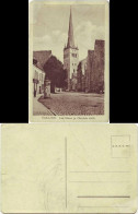 Postcard Reval Tallinn (Ревель) Straße Mit Kirche 1924 - Estonia