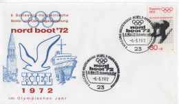 Germany Deutschland 1972 FDC Olympic Games Olympische Spiele Munchen, Ship Schiff Bird Sapporo, Skiing, Canceled In Kiel - 1971-1980
