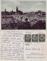 Ansichtskarte Innere Altstadt-Dresden Augustusbrücke 1939 - Dresden