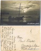 Postcard Misdroy Międzyzdroje Sonnenuntergang Am Strand 1919  - Pommern