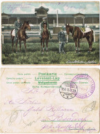 Ansichtskarte  Künstlerkarte, Pferderennbahn 1915 - Ippica