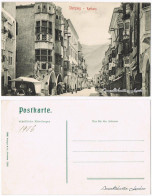 Cartoline Sterzing Vipiteno Straßenpartie Und Rathaus 1906  - Autres & Non Classés