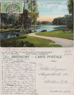 Postcard Haslev Gisselfeld Park 1915  - Danemark