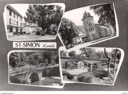15 - SAN61736 - ST SIMON - L'Hôtel Des Tilleuls - L'Eglise - Le Pont Vieux - Le Pont Neuf - Combier  - CPSM 10x15 Cm - Otros & Sin Clasificación