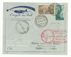 Italia (1948) - Volo Milano - Buenos Aires "L'angelo Dei Bimbi" - 1° Volo Transatlantico Con Aereo Da Turismo - 1946-60: Poststempel