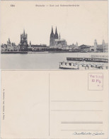 Ansichtskarte Köln Blick Auf Die Stadt Mit Flussbadeanstalt 1918  - Koeln