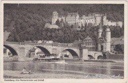 Ansichtskarte Heidelberg Alte Neckarbrücke Und Schloß 1951 - Heidelberg
