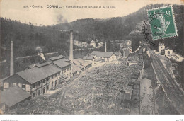 19 - N°74141 - CORNIL - Vue Générale De La Gare Et De L'Usine - Train - Carte Pliée, Vendue En L'état - Sonstige & Ohne Zuordnung