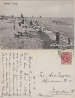 Cartoline Riccione Spiaggia/Strandleben Mit Strandhäusern 1927  - Other & Unclassified
