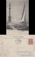 Genf Genève Départ D'une Barque/Abfahrt Eines Bootes Genfersee 1907 - Andere & Zonder Classificatie